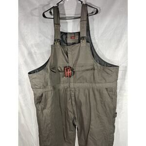 Five Brother Dark Brown Heavy Duty Lined Bib Overalls Cotton Men's 3XL